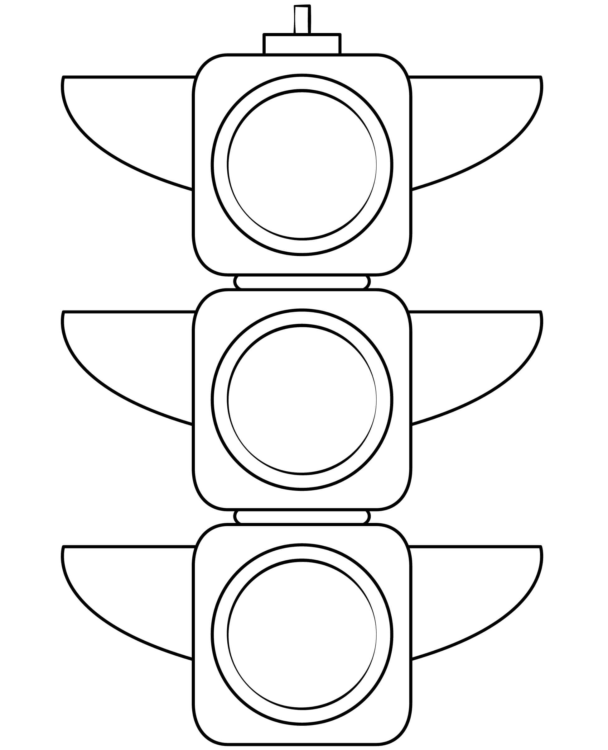 Dibujo Emoji De Semaforo Horizontal Para Imprimir Y Colorear